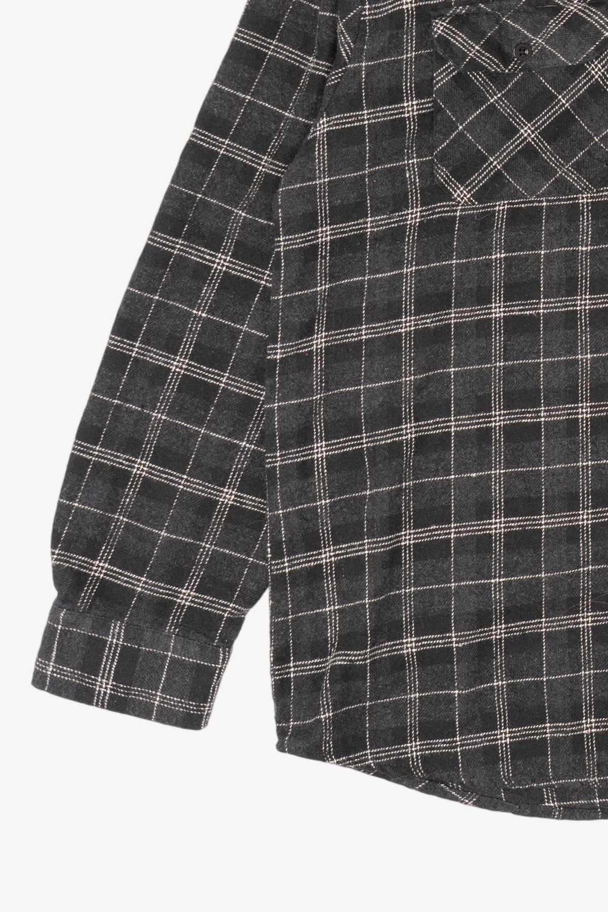 Vintage Dark Gray Canyon Creek Hooded Flannel Shirt (1990s)