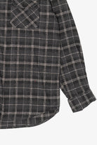 Vintage Dark Gray Canyon Creek Hooded Flannel Shirt (1990s)