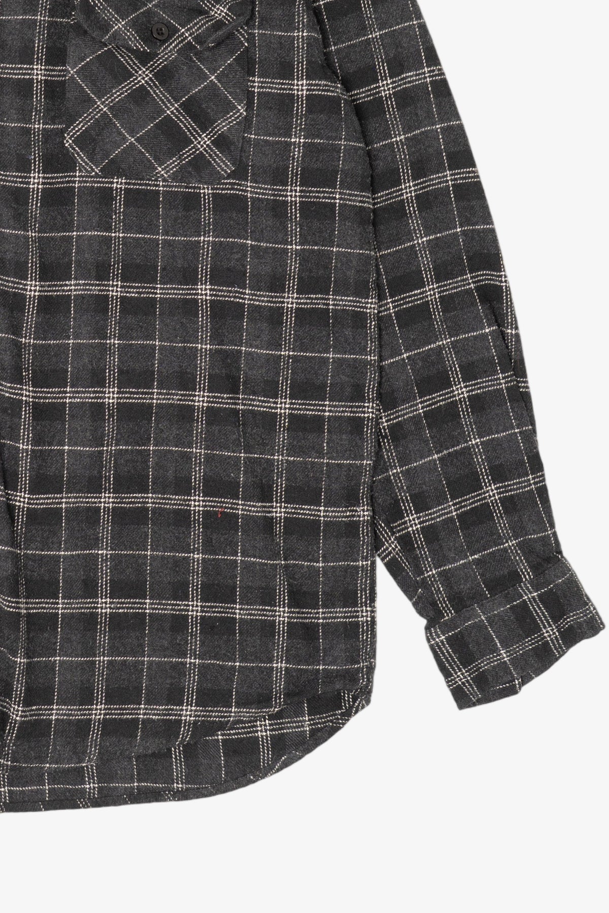 Vintage Dark Gray Canyon Creek Hooded Flannel Shirt (1990s)