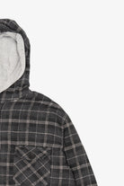 Vintage Dark Gray Canyon Creek Hooded Flannel Shirt (1990s)