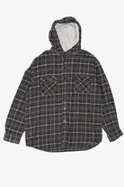 Vintage Dark Gray Canyon Creek Hooded Flannel Shirt (1990s)