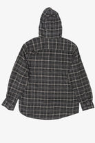 Vintage Dark Gray Canyon Creek Hooded Flannel Shirt (1990s)