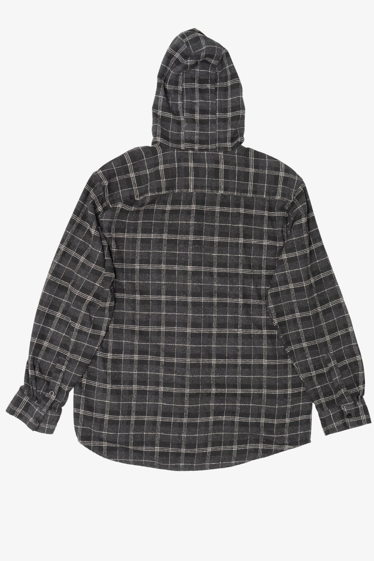 Vintage Dark Gray Canyon Creek Hooded Flannel Shirt (1990s)