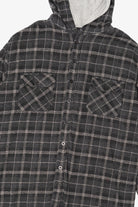 Vintage Dark Gray Canyon Creek Hooded Flannel Shirt (1990s)