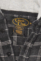 Vintage Dark Gray Canyon Creek Hooded Flannel Shirt (1990s)