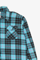 Vintage Blue Plaid Rancho Santa Fe Flannel Button Up Shirt (1990s)