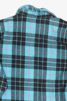 Vintage Blue Plaid Rancho Santa Fe Flannel Button Up Shirt (1990s)