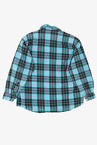 Vintage Blue Plaid Rancho Santa Fe Flannel Button Up Shirt (1990s)