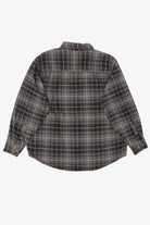 Vintage Dark Gray Plaid Faded Glory Button Up Flannel Shirt (1990s)