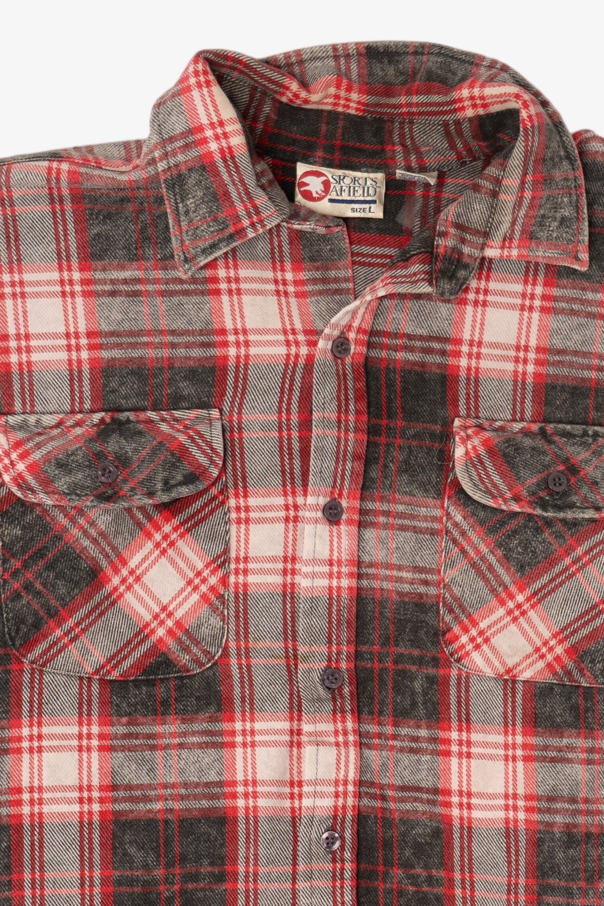 Vintage Red Sports Afield Button Up Flannel Shirt (1990s)
