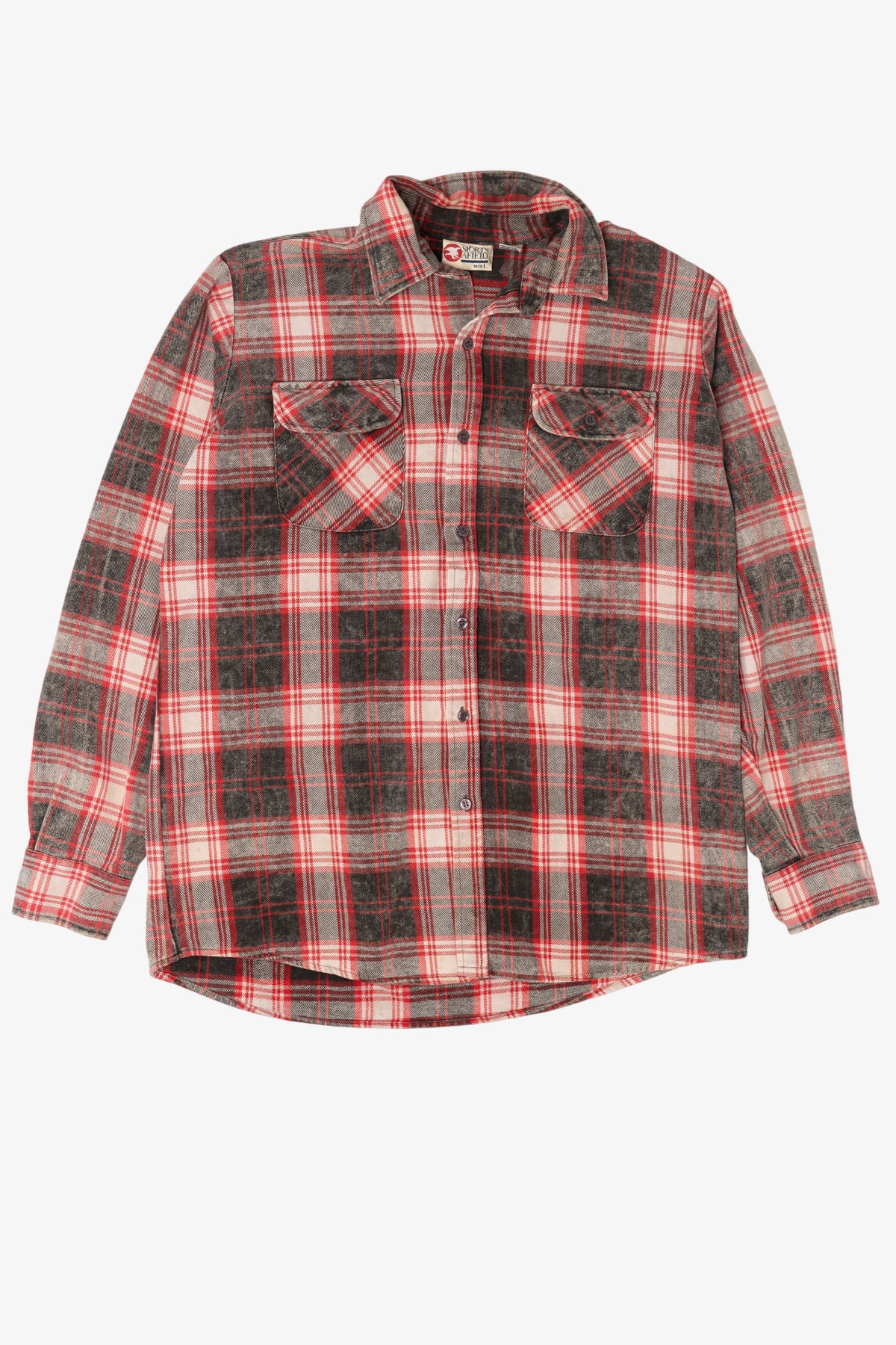 Vintage Red Sports Afield Button Up Flannel Shirt (1990s)