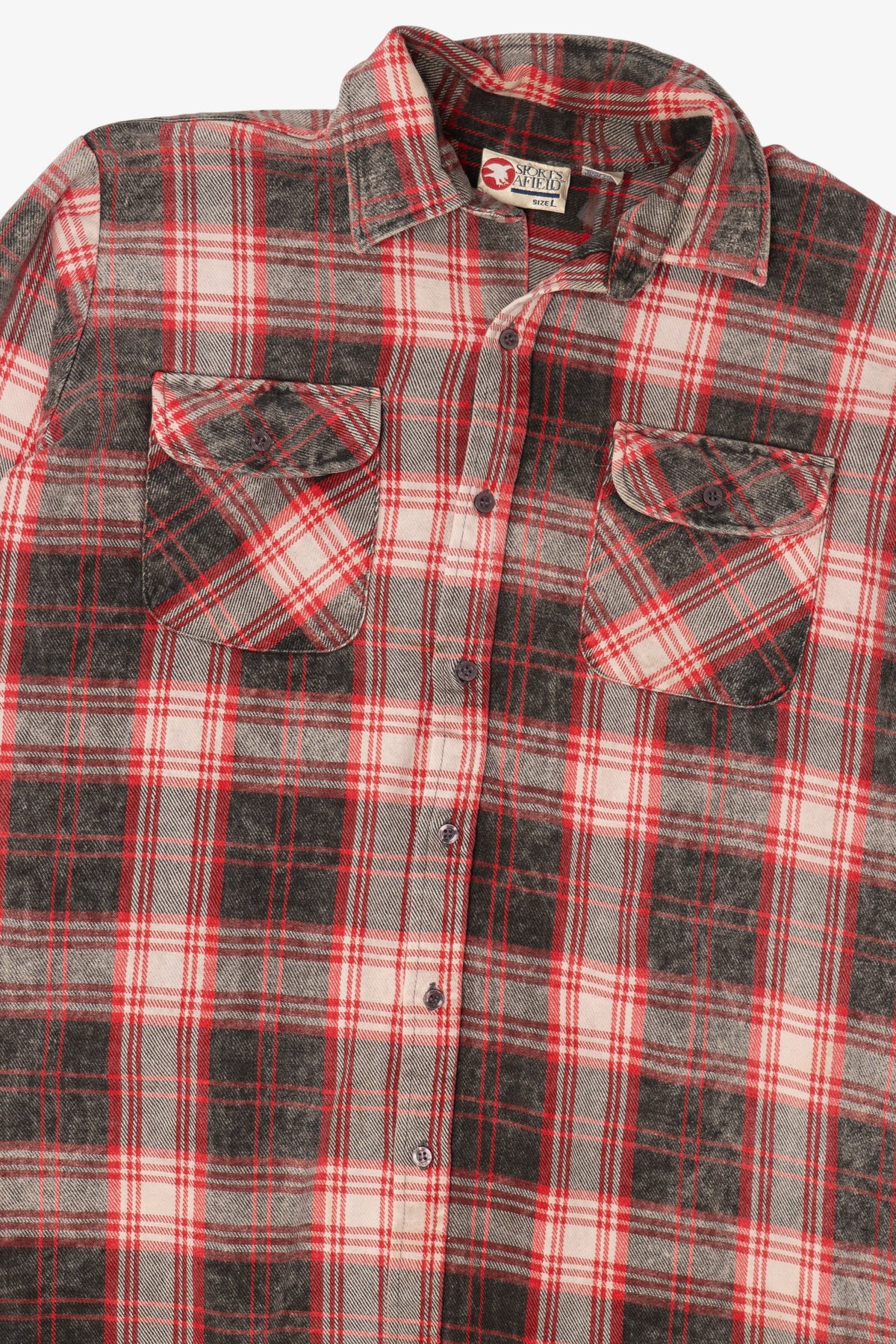 Vintage Red Sports Afield Button Up Flannel Shirt (1990s)