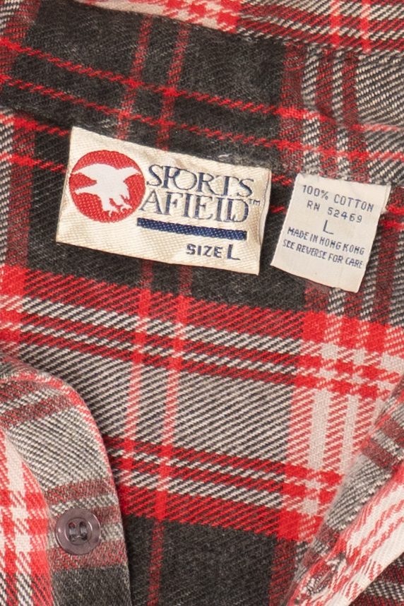 Vintage Red Sports Afield Button Up Flannel Shirt (1990s)