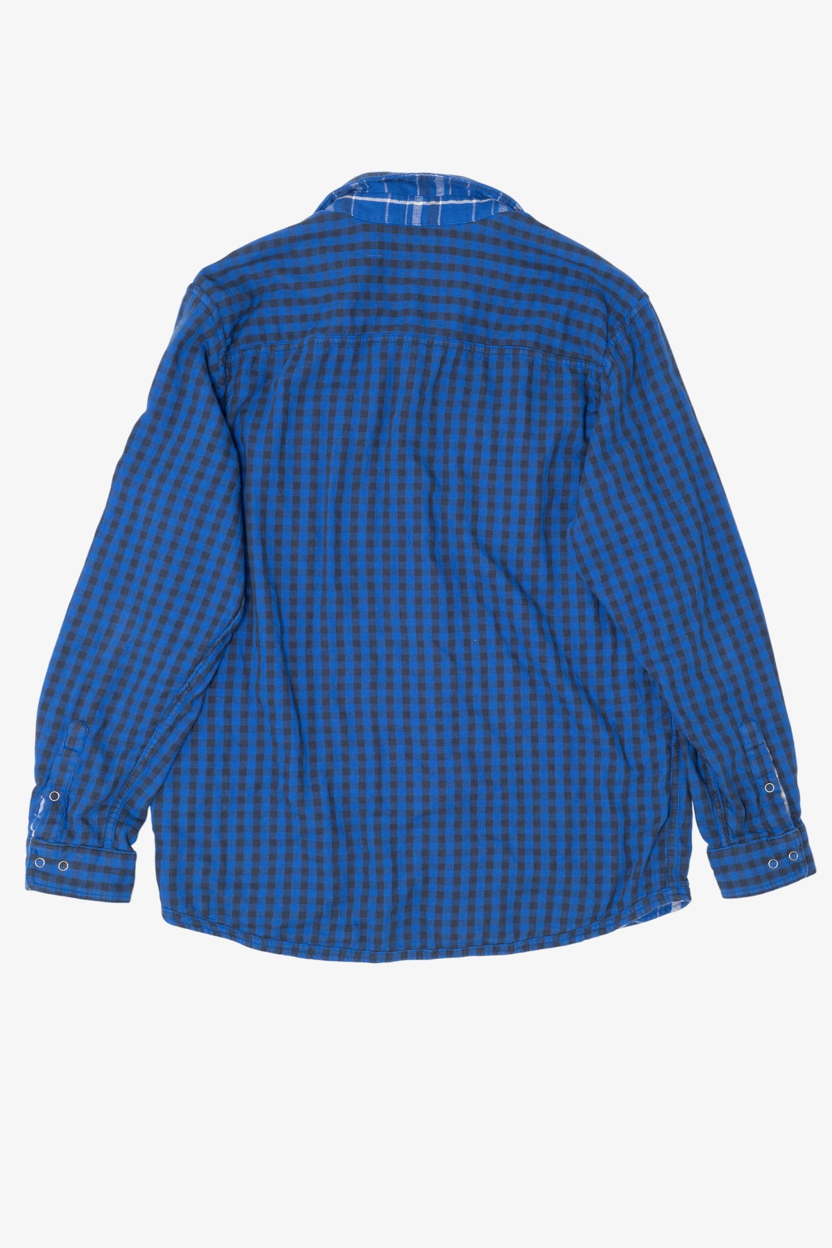Blue Reversible Columbia Button Up Flannel Shirt (2010s)