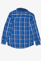Blue Reversible Columbia Button Up Flannel Shirt (2010s)