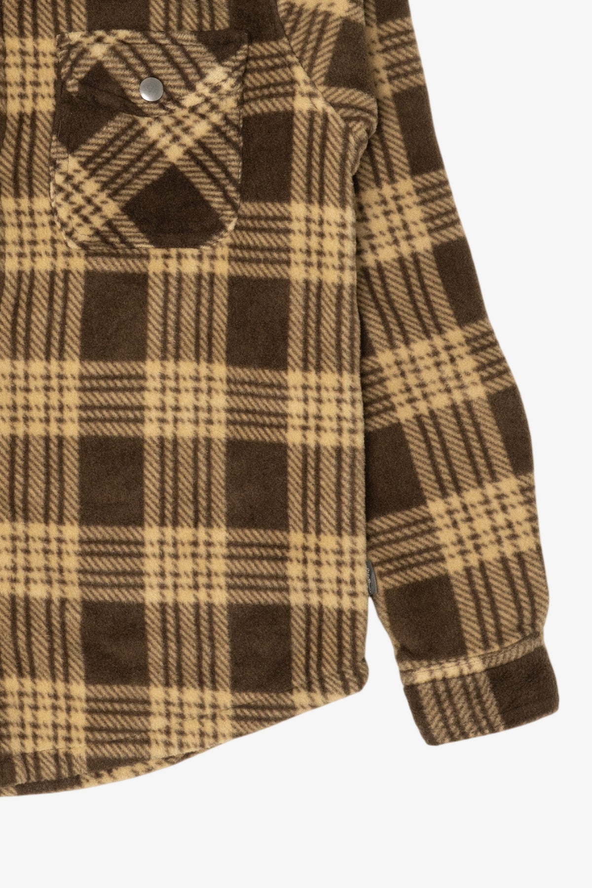 Kids Eddie Bauer Brown Sherpa Lined Flannel Shirt (2010s)