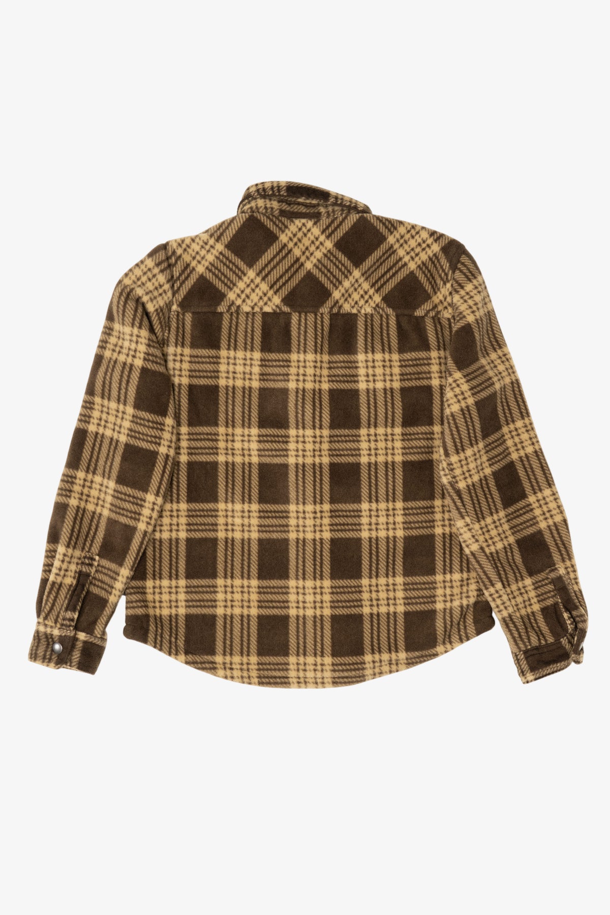Kids Eddie Bauer Brown Sherpa Lined Flannel Shirt (2010s)