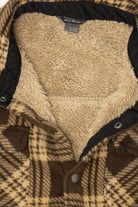 Kids Eddie Bauer Brown Sherpa Lined Flannel Shirt (2010s)