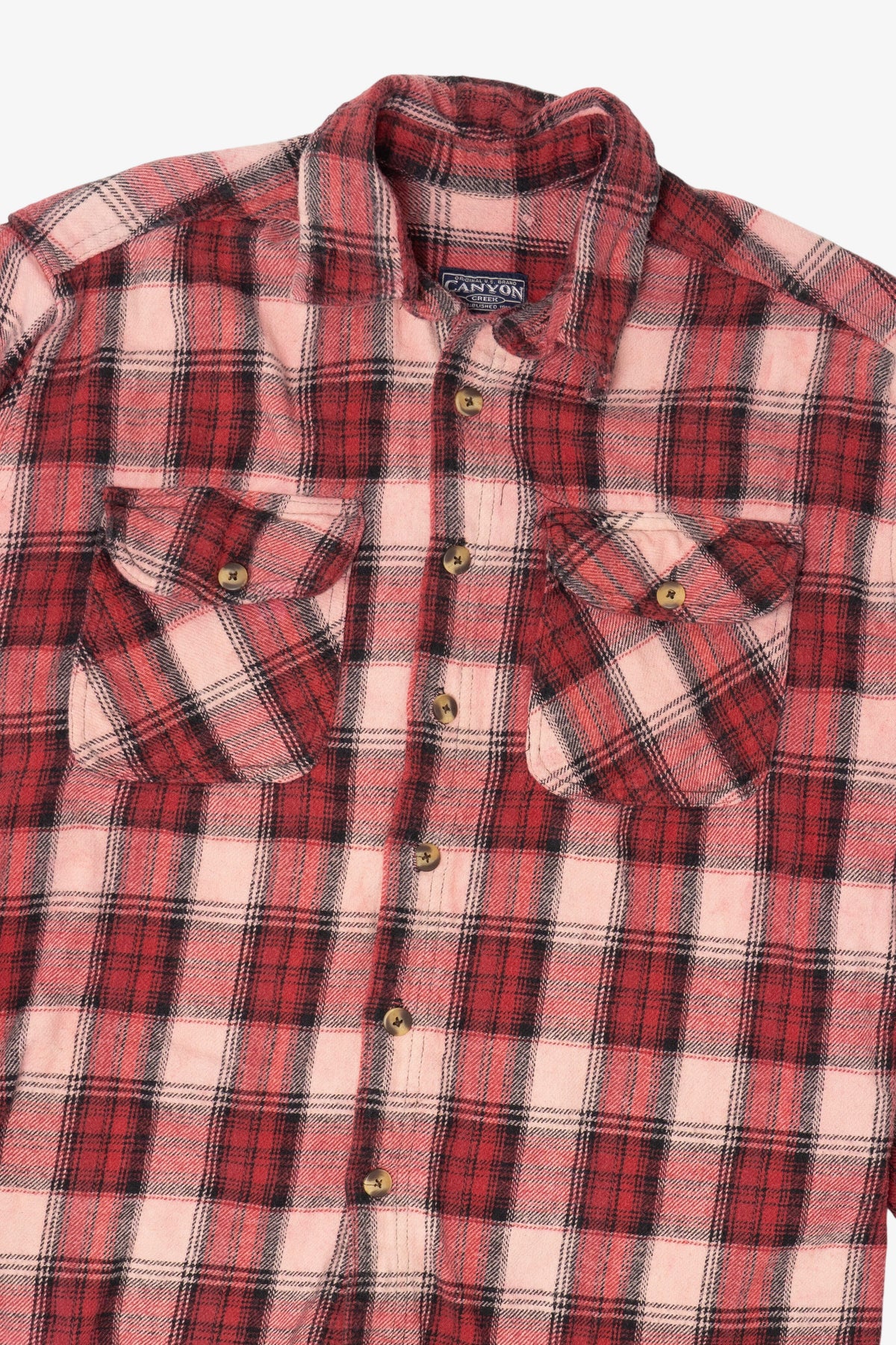 Vintage Red Canyon Creek Button Up Flannel Shirt (1990s)