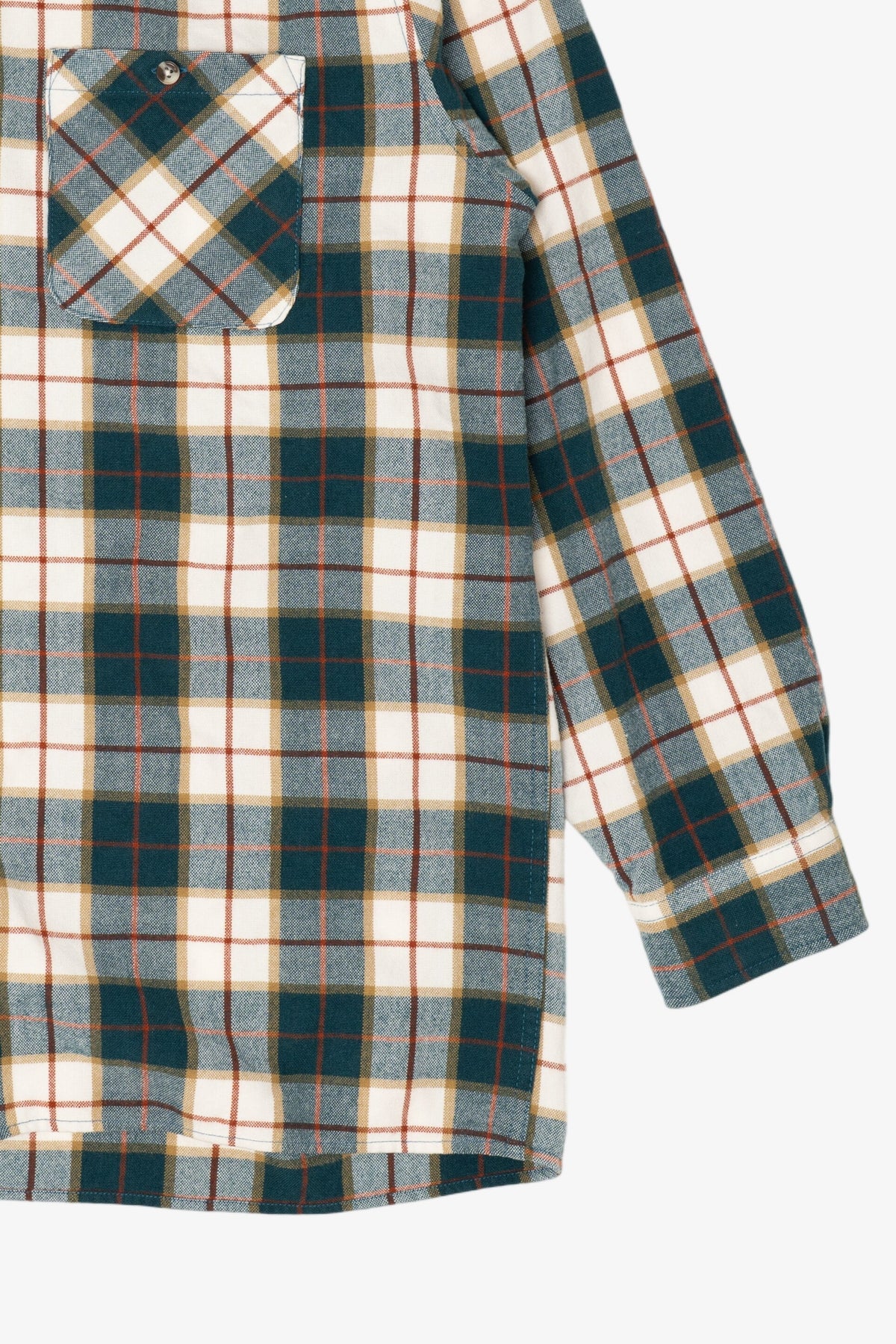 Vintage Green Plaid John Blair Button Up Flannel Shirt (1990s)