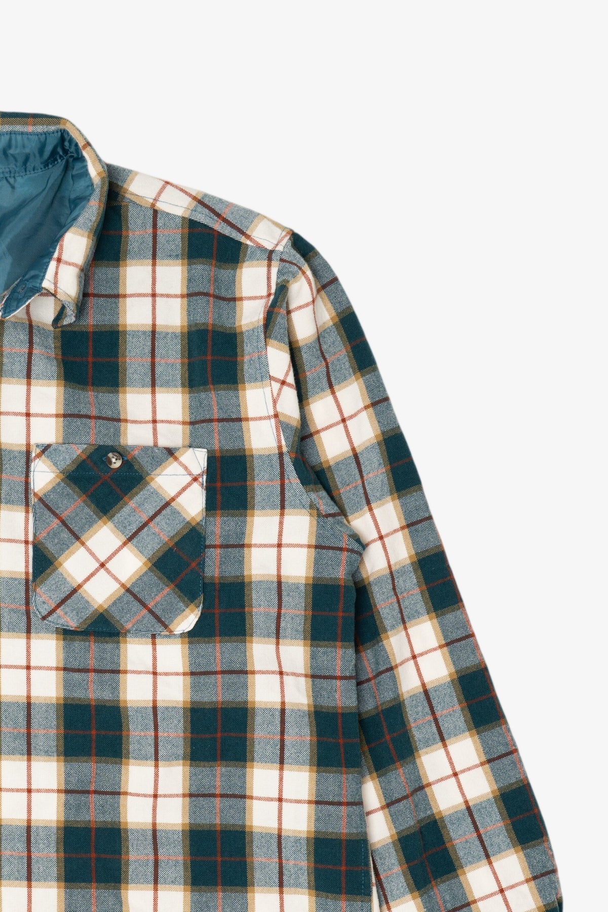 Vintage Green Plaid John Blair Button Up Flannel Shirt (1990s)