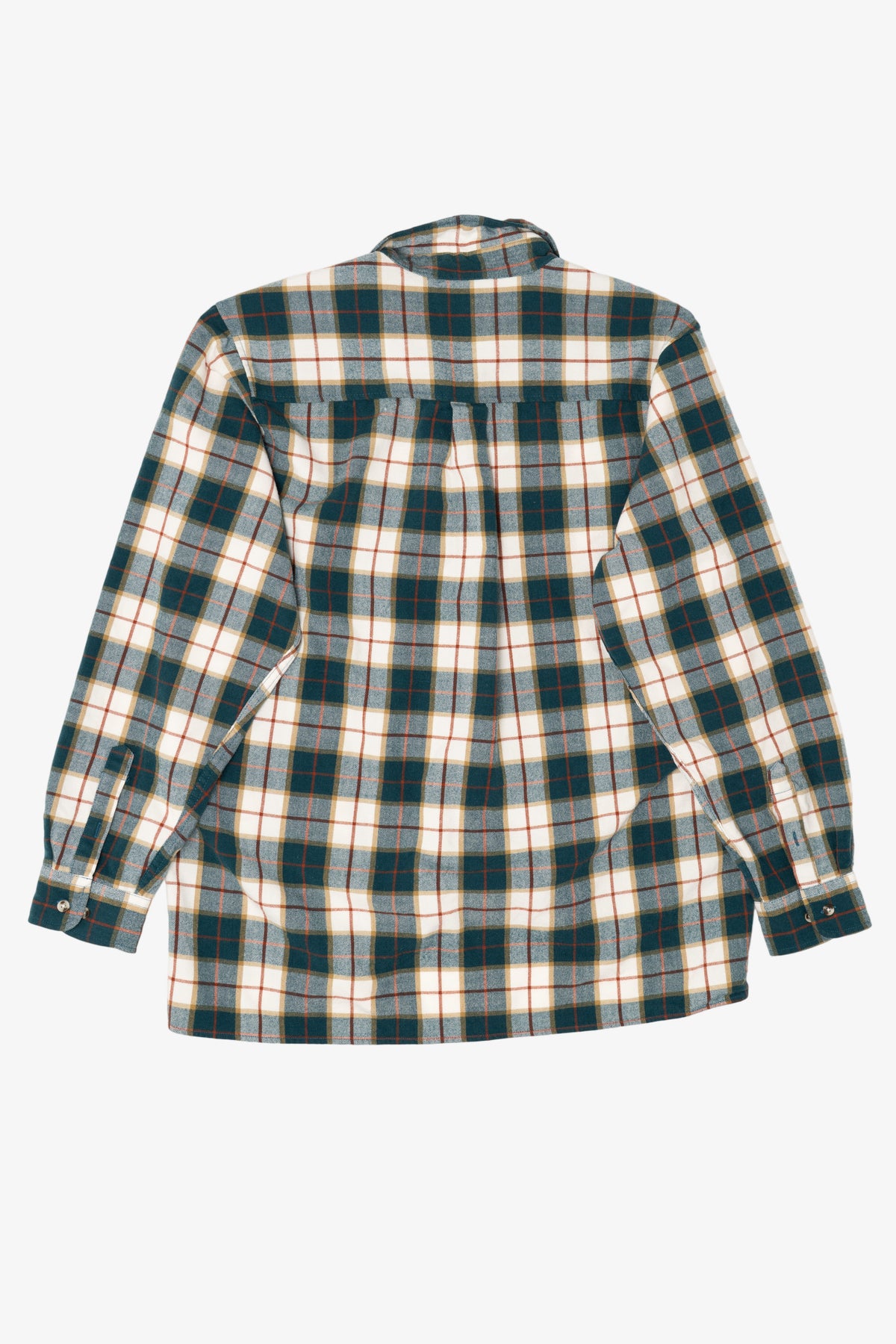 Vintage Green Plaid John Blair Button Up Flannel Shirt (1990s)