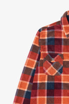 Orange Freedom Foundry Button Up Flannel Shirt (2010s)