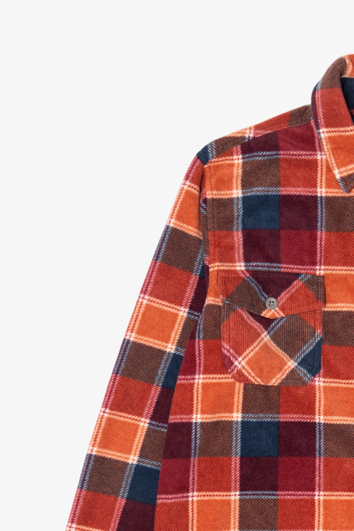 Orange Freedom Foundry Button Up Flannel Shirt (2010s)