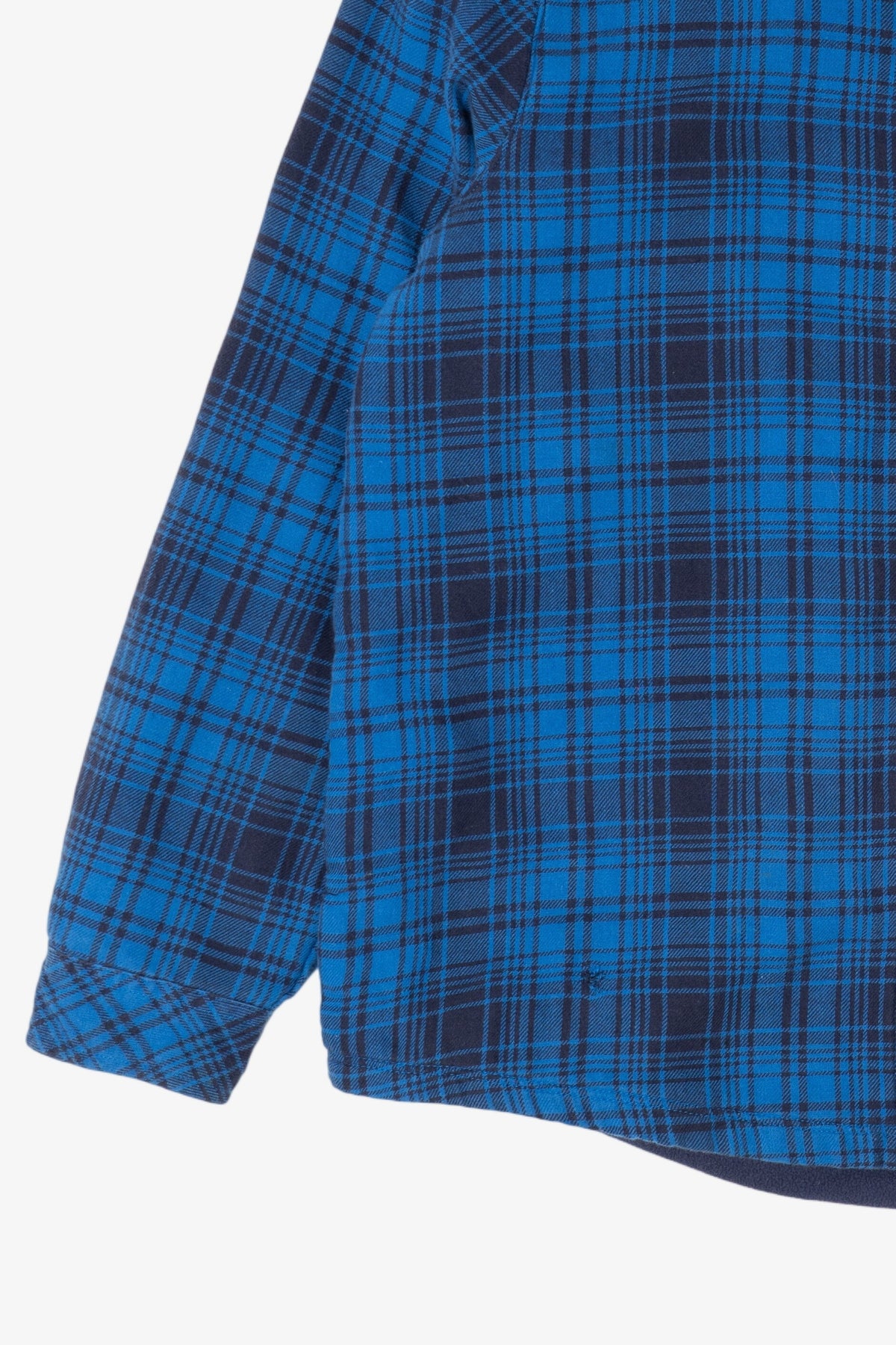 Blue Plaid Riders By Lee Fleece Lined Button Up Flannel Shirt (2010s)