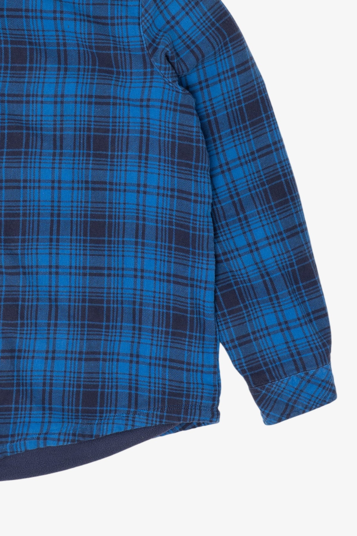 Blue Plaid Riders By Lee Fleece Lined Button Up Flannel Shirt (2010s)