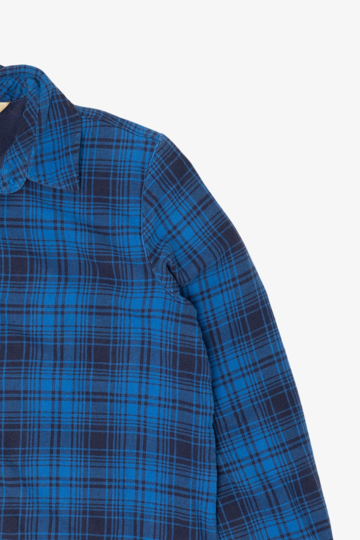 Blue Plaid Riders By Lee Fleece Lined Button Up Flannel Shirt (2010s)