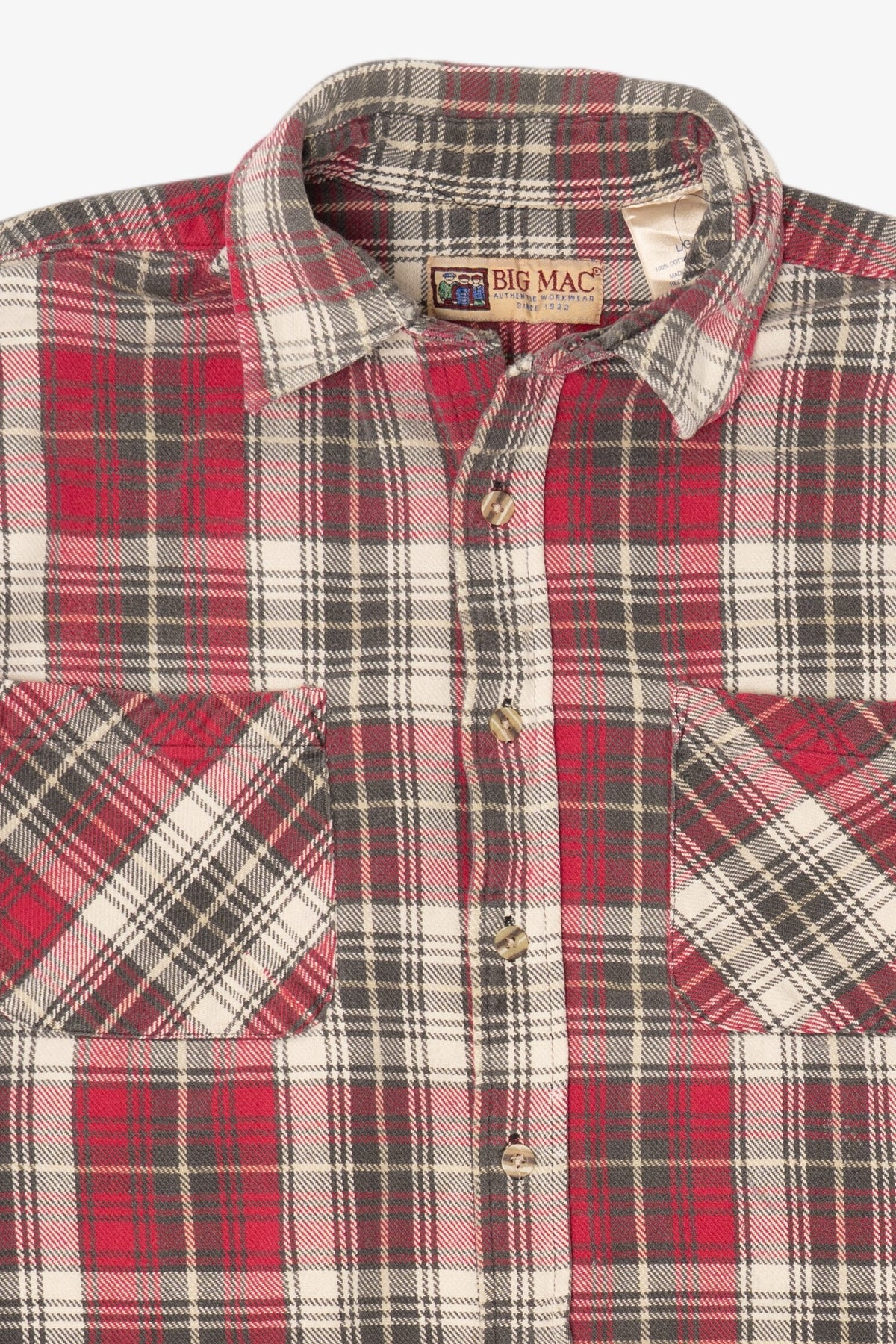 Vintage Red Big Mac Button Up Flannel Shirt (1990s)