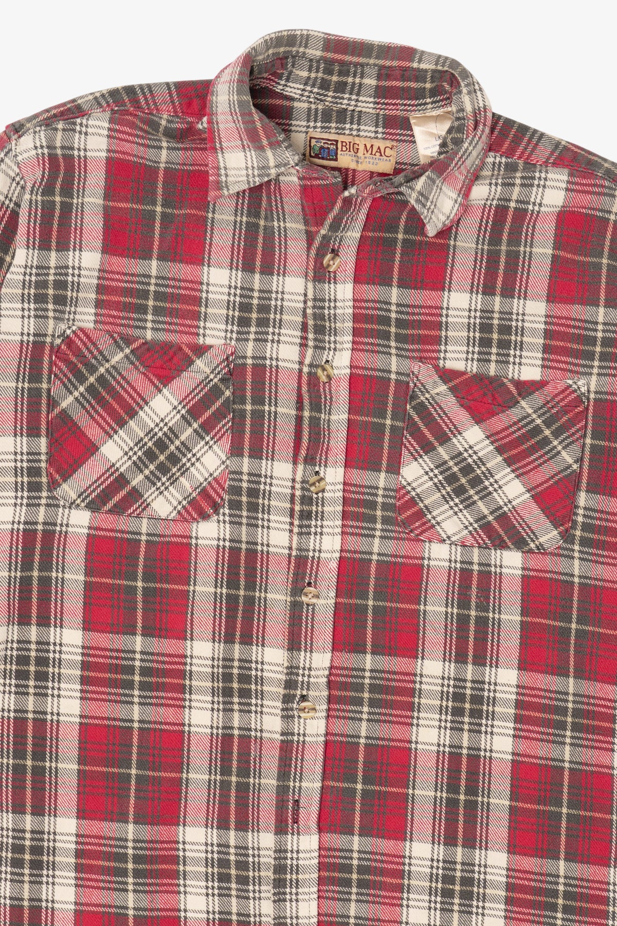Vintage Red Big Mac Button Up Flannel Shirt (1990s)