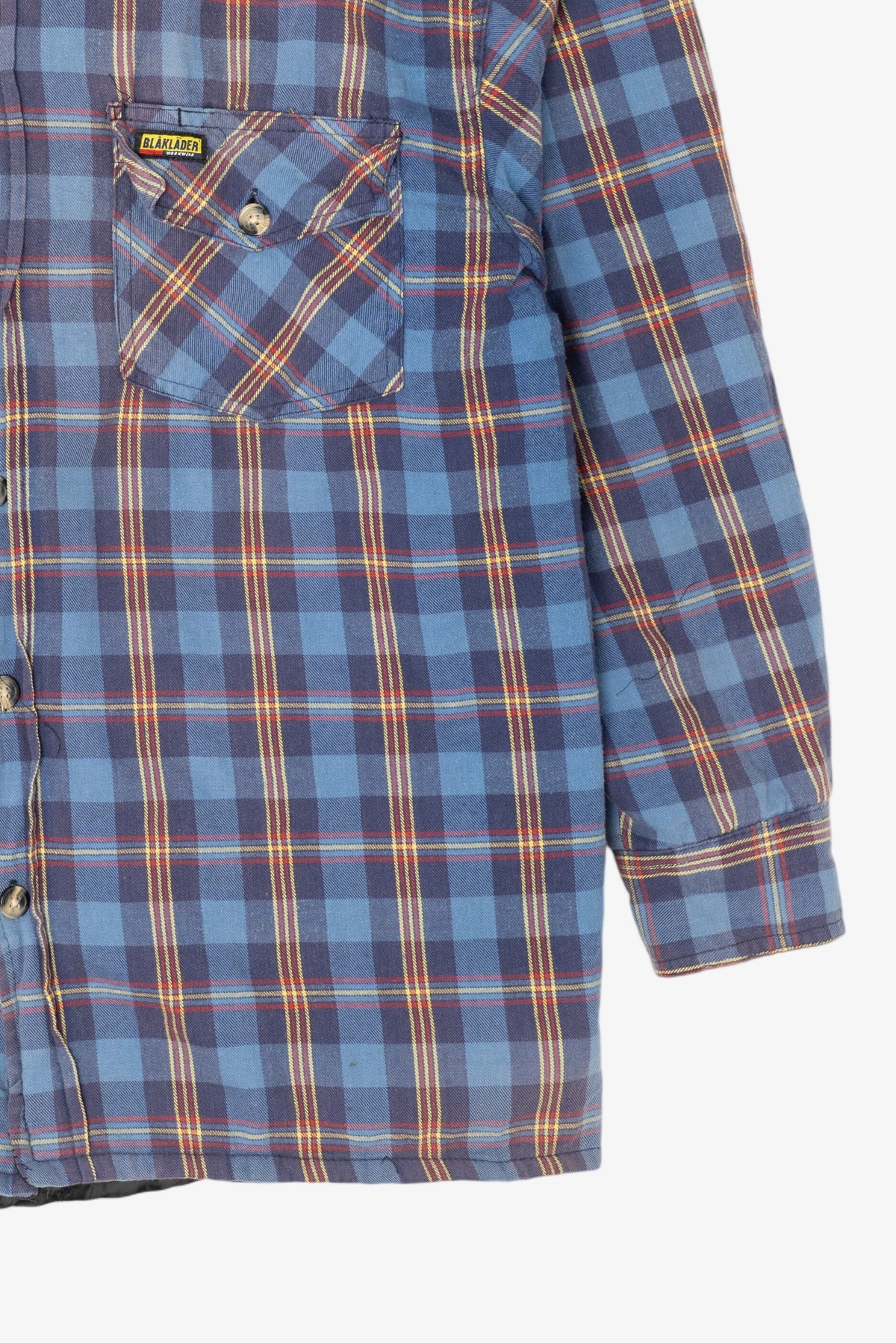 Vintage Blue Blåkläder Quilt Lined Flannel Shirt (1990s)