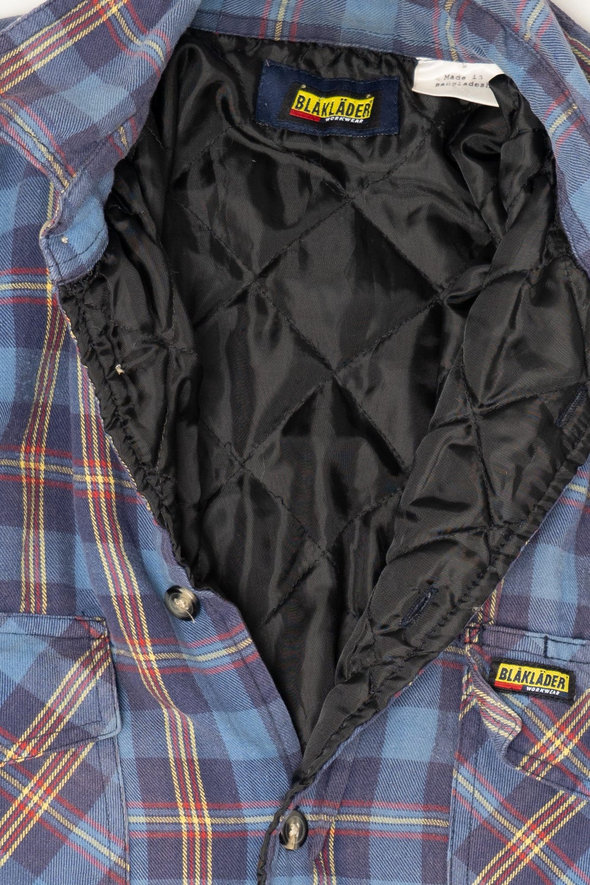 Vintage Blue Blåkläder Quilt Lined Flannel Shirt (1990s)