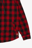 Red L.L. Bean Hooded Zip Up Flannel Shirt (2010s)