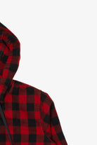 Red L.L. Bean Hooded Zip Up Flannel Shirt (2010s)