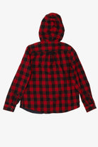 Red L.L. Bean Hooded Zip Up Flannel Shirt (2010s)