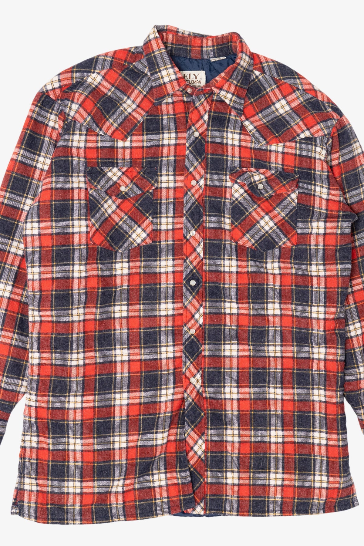Vintage Red Ely Cattleman Quilt Lined Button Up Flannel Shirt (1990s)