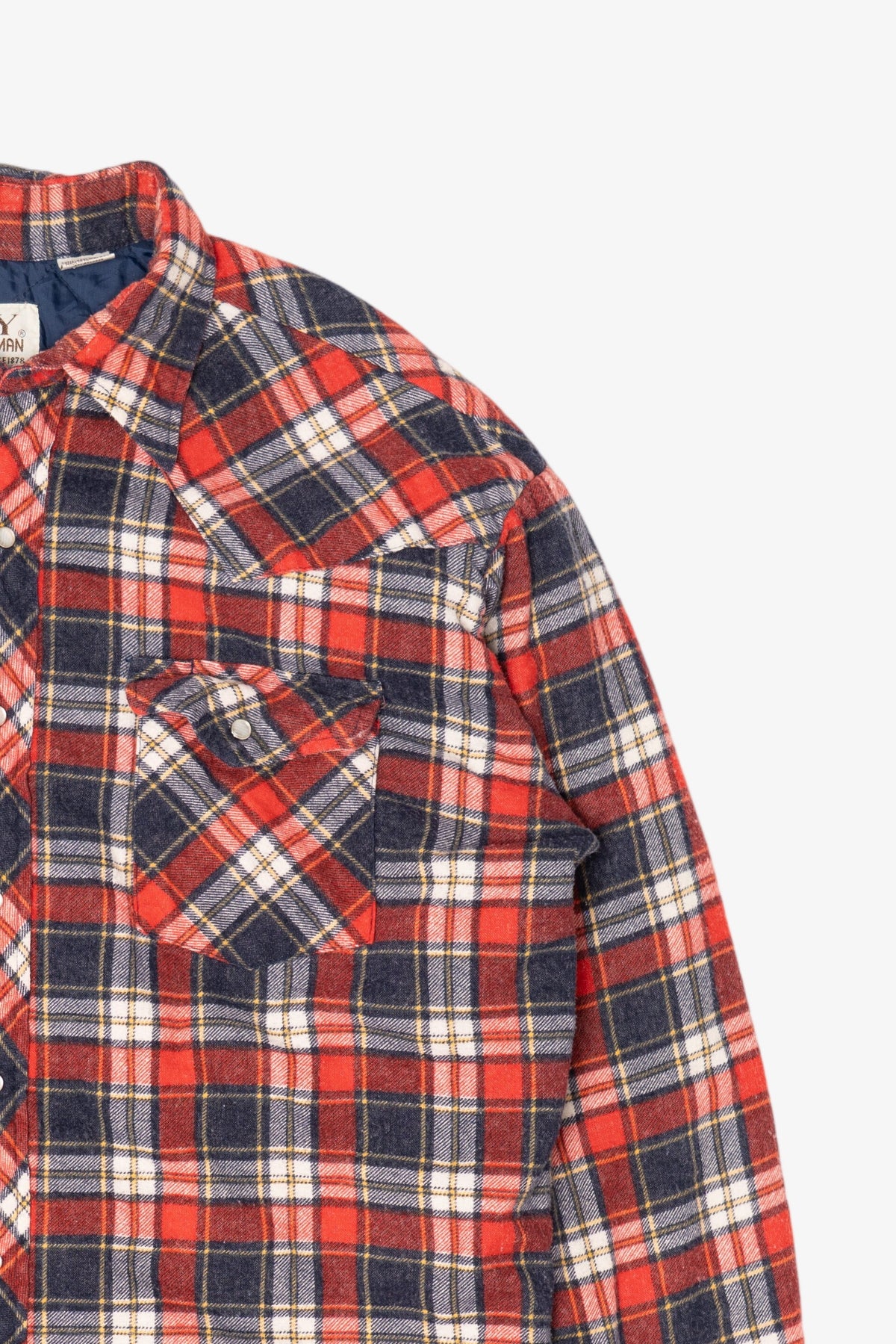 Vintage Red Ely Cattleman Quilt Lined Button Up Flannel Shirt (1990s)
