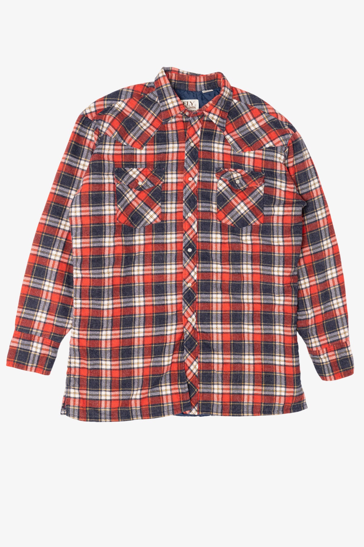 Vintage Red Ely Cattleman Quilt Lined Button Up Flannel Shirt (1990s)