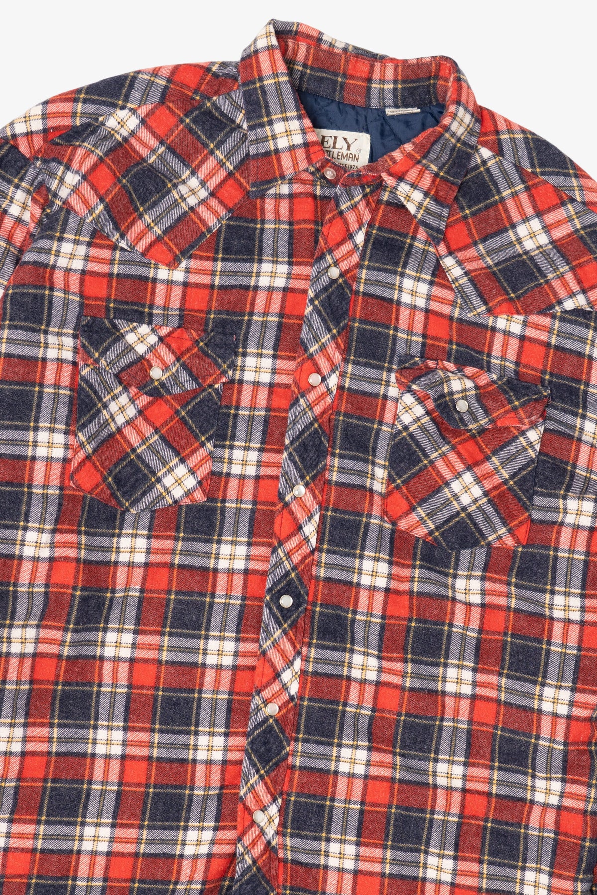 Vintage Red Ely Cattleman Quilt Lined Button Up Flannel Shirt (1990s)