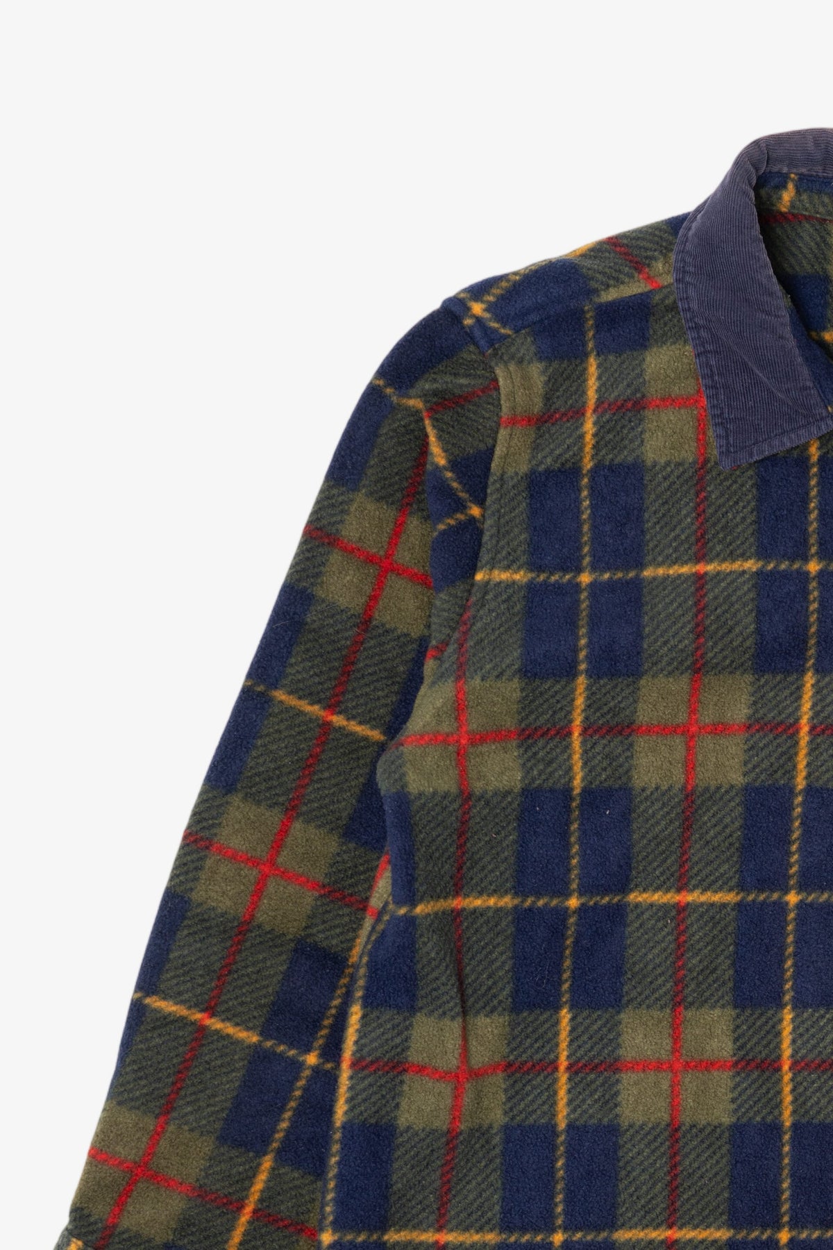 Vintage Navy Blue Basic Fleece Zip Up Jacket (1990s)