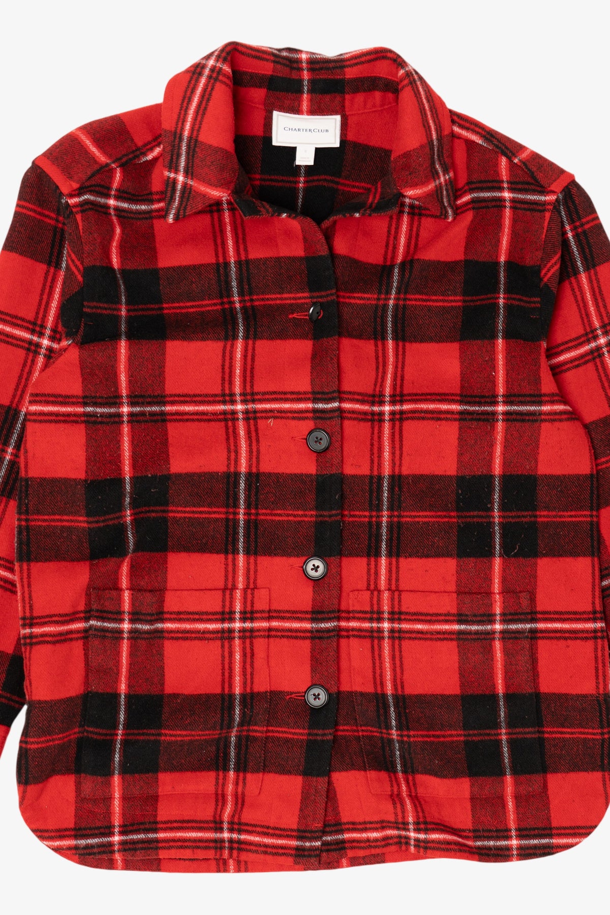 Red Plaid Charter Club Vintage Button Up Shirt (2010s)