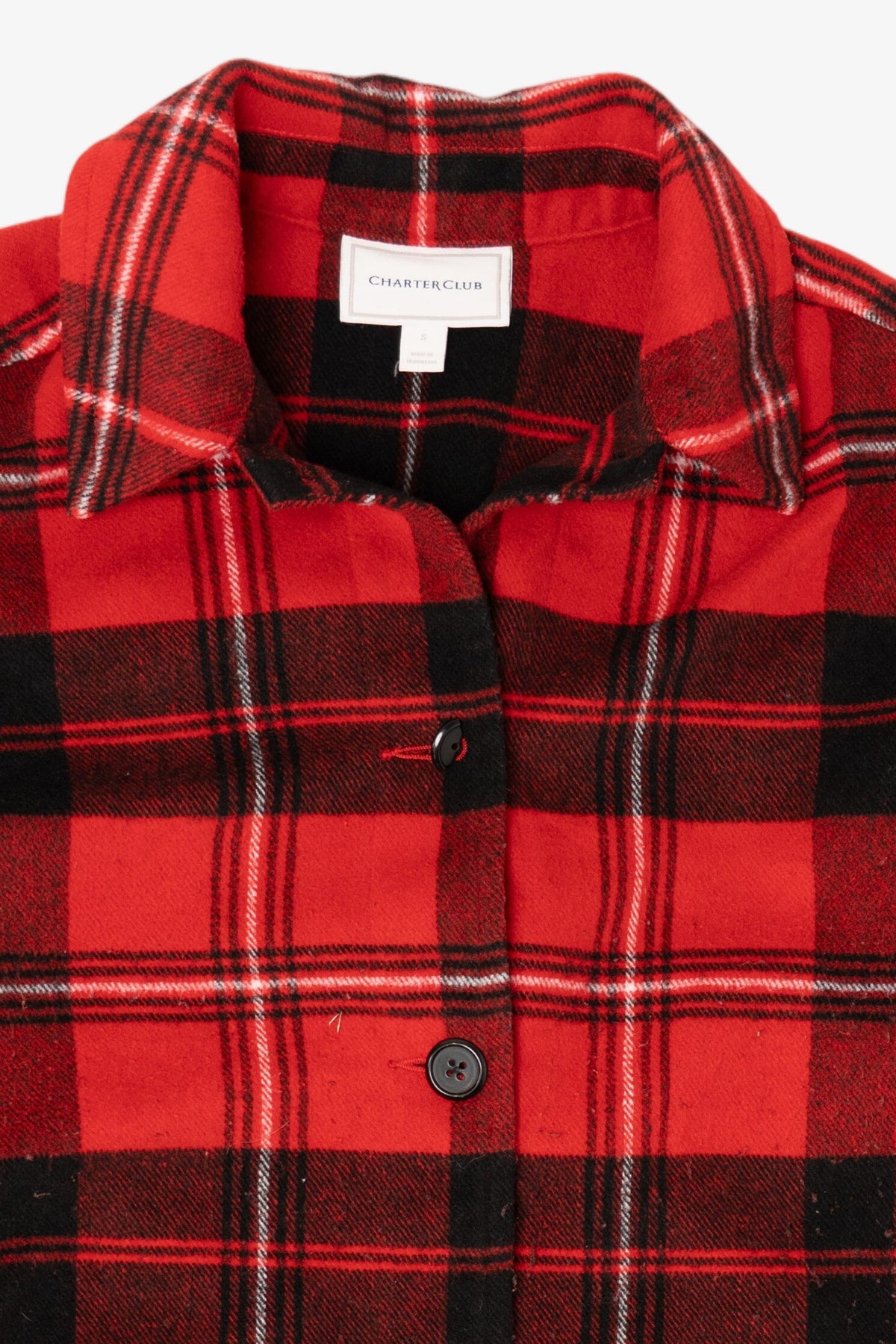 Red Plaid Charter Club Vintage Button Up Shirt (2010s)