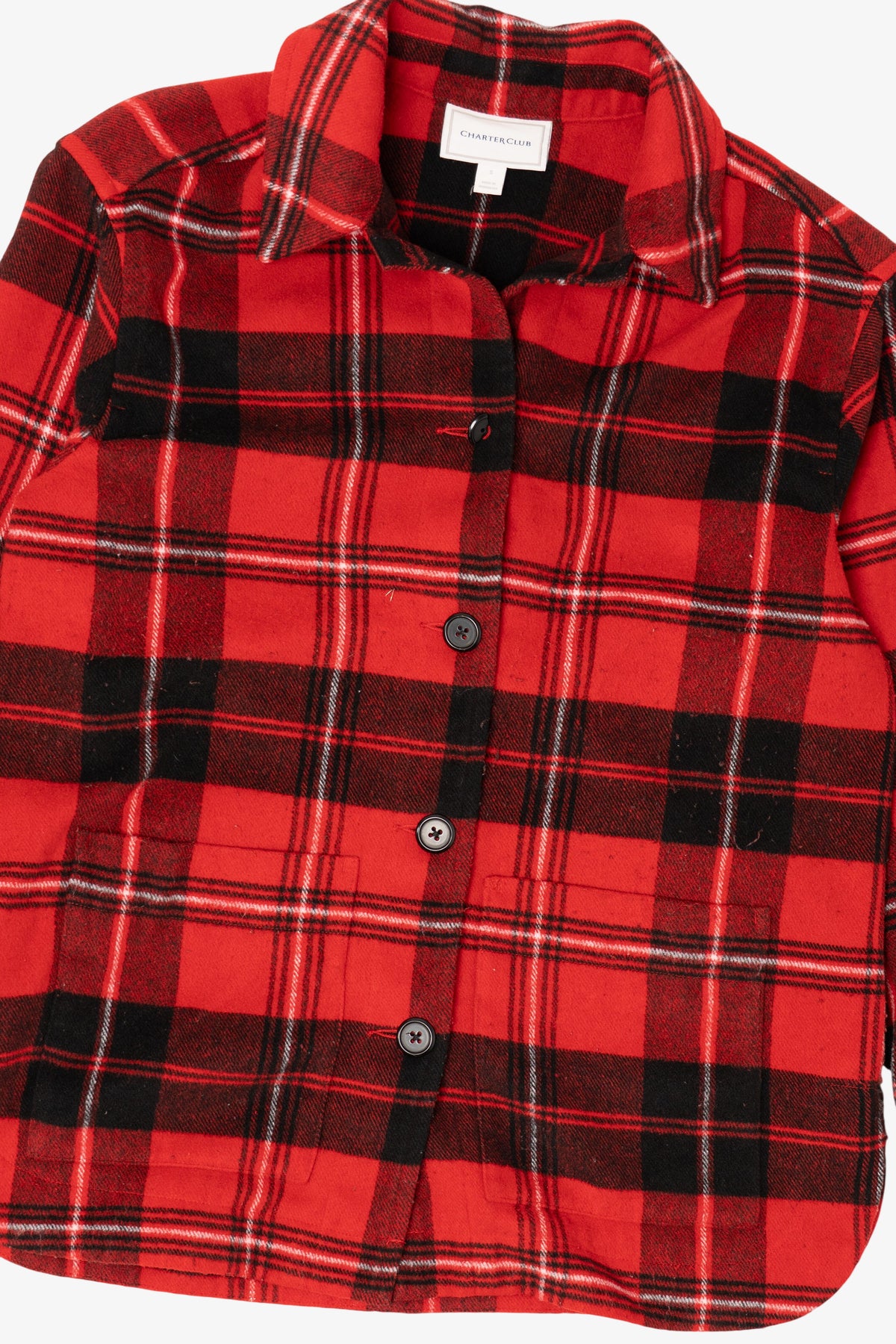 Red Plaid Charter Club Vintage Button Up Shirt (2010s)