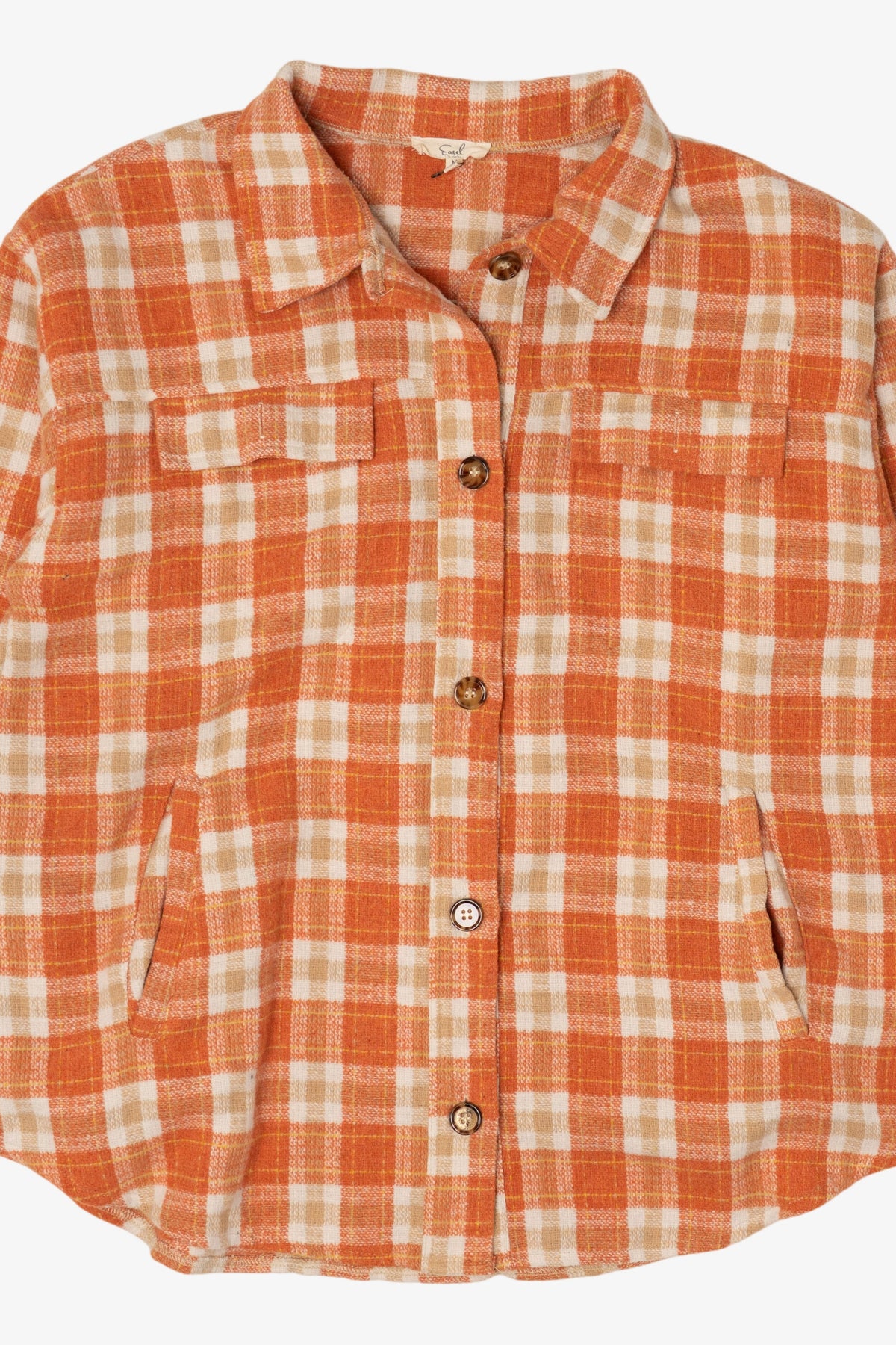 Orange Easel Button Up Flannel Shirt (2020s)