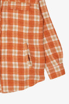 Orange Easel Button Up Flannel Shirt (2020s)