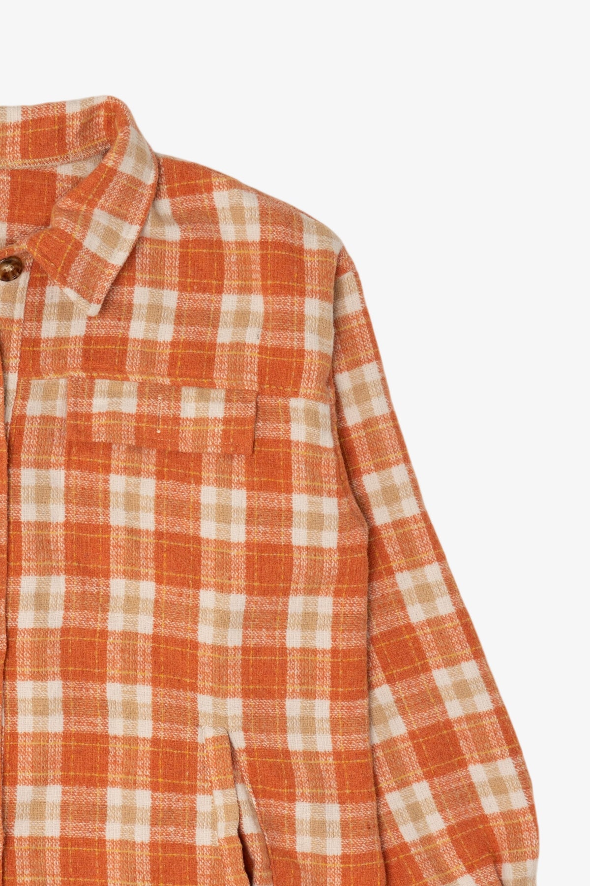 Orange Easel Button Up Flannel Shirt (2020s)