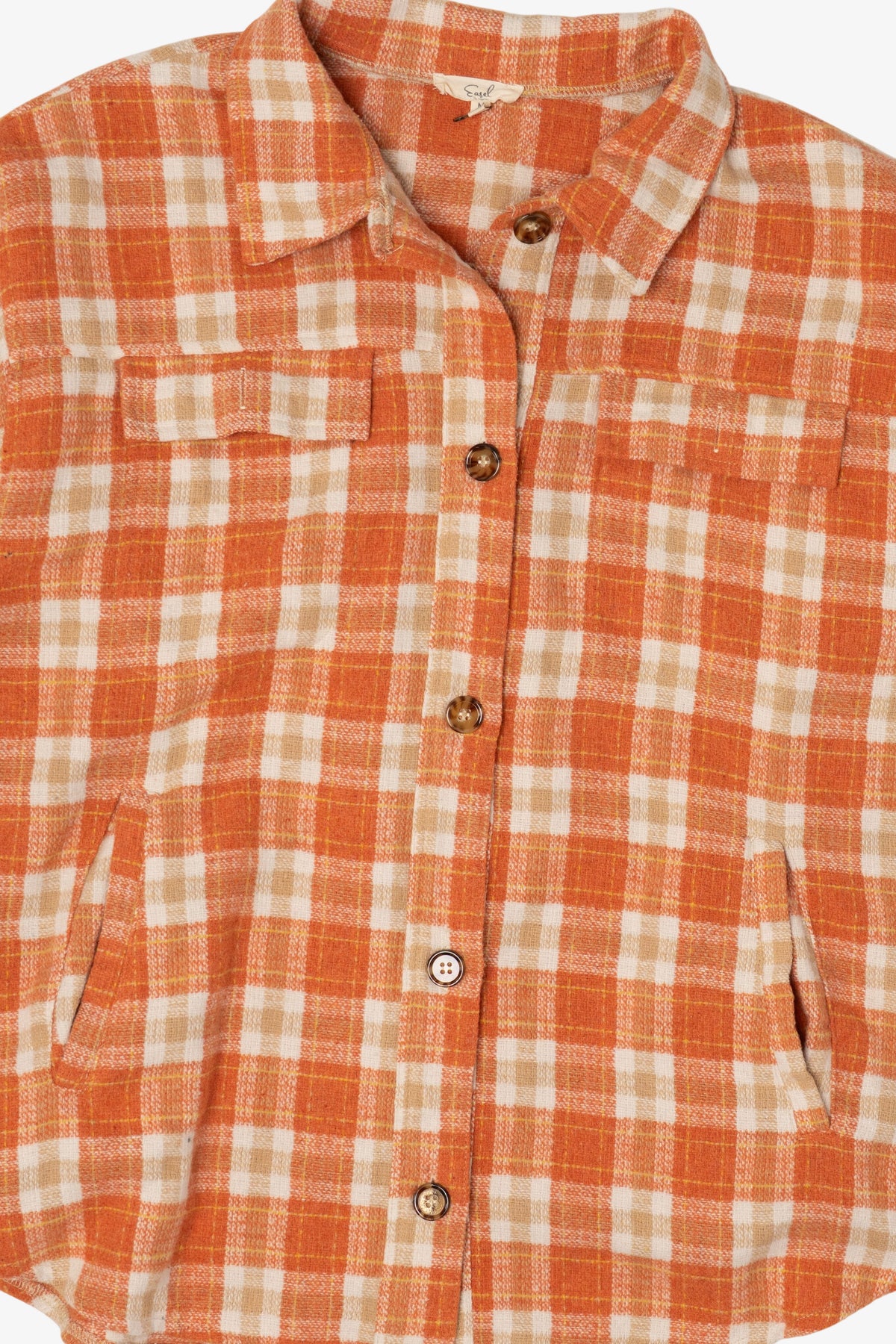 Orange Easel Button Up Flannel Shirt (2020s)